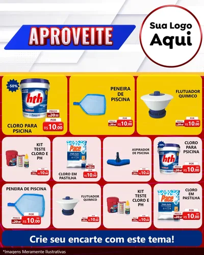 Modelo de Rede Social para Feed Instagram com o tema Aproveite para Produtos para Piscina