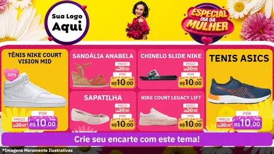 Modelo de TV para TV Horizontal com o tema Especial Dia da Mulher para Calçados