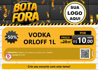 Modelo de Cartaz para Cartaz A4 Horizontal com o tema Bota Fora para Distribuidora de bebidas