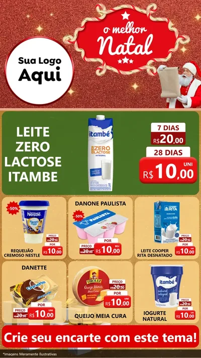 Modelo de Rede Social para Stories com o tema O Melhor Natal para Frios e Laticínios