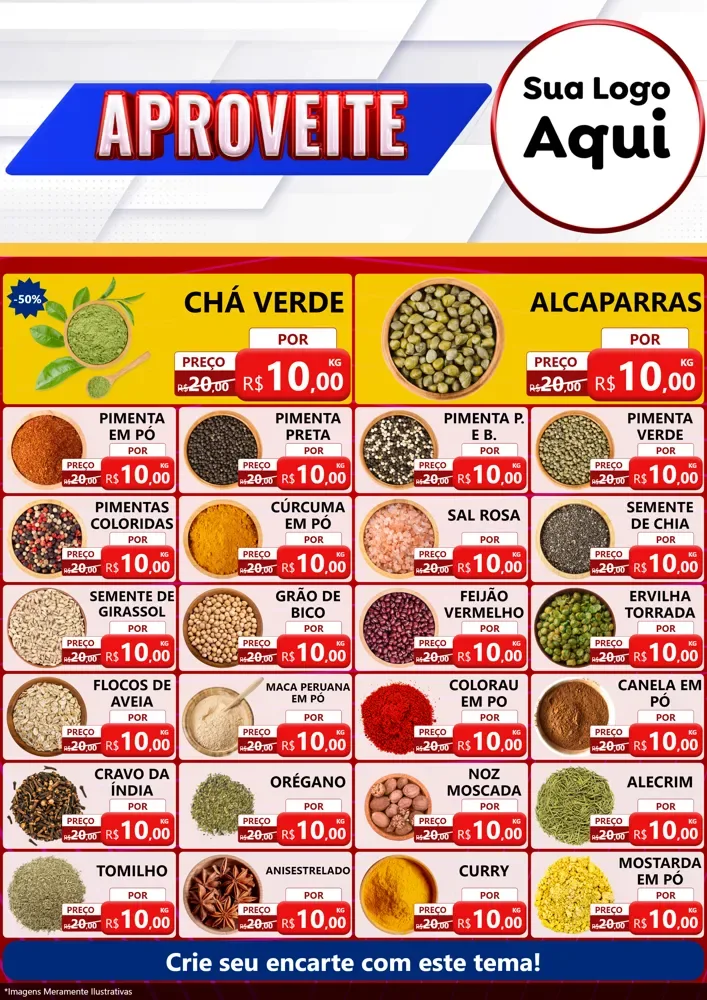 Modelo de Encarte para Encarte A4 Vertical com o tema Aproveite para Produtos Naturais