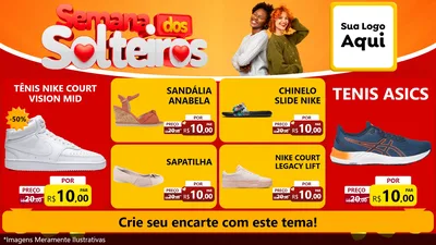 Modelo de TV para TV Horizontal com o tema Semana dos Solteiros para Calçados