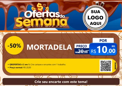 Modelo de Cartaz para Cartaz A4 Horizontal com o tema Ofertas da Semana - Páscoa para Frios e Laticínios