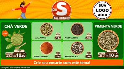 Modelo de TV para TV Horizontal com o tema Dia S - O Dia Mais Barato para Produtos Naturais