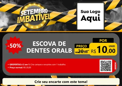 Modelo de Cartaz para Cartaz A4 Horizontal com o tema Setembro Imbatível para Higiene Pessoal