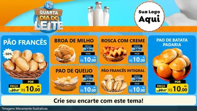 Modelo de TV para TV Horizontal com o tema Quarta Dia do Leite