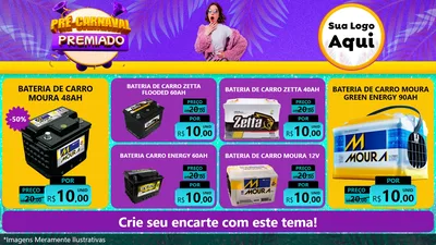Modelo de TV para TV Horizontal com o tema Pré-Carnaval Premiado para Baterias Elétricas