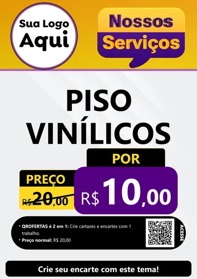 Modelo de Cartaz para Cartaz A4 Vertical com o tema Nossos Serviços para Material para Construção