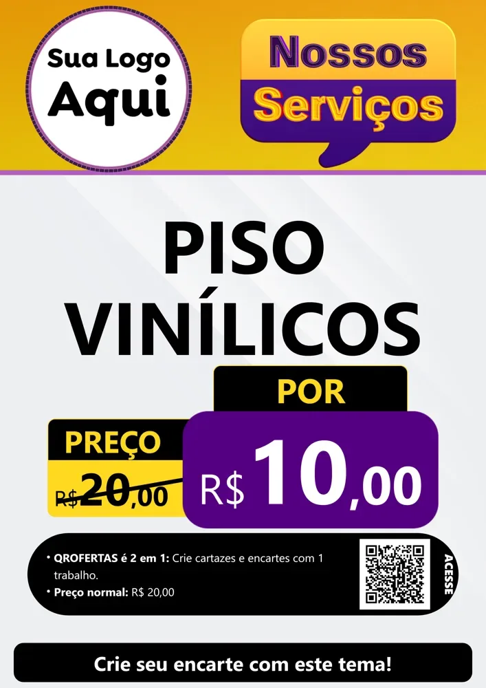 Modelo de Cartaz para Cartaz A4 Vertical com o tema Nossos Serviços para Material para Construção