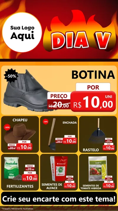 Modelo de Rede Social para Stories com o tema Dia V para Agropecuária