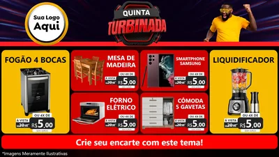 Modelo de TV para TV Horizontal com o tema Quinta Turbinada para Móveis e Eletro