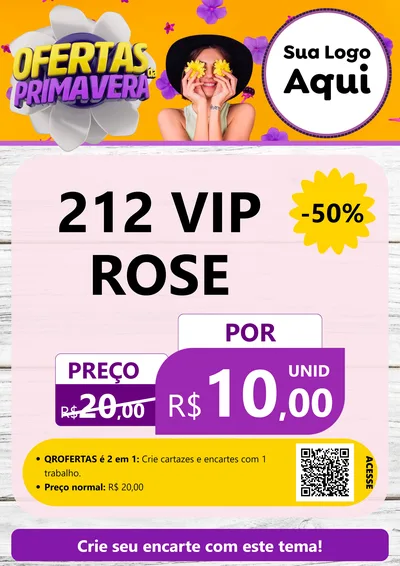 Modelo de Cartaz para Cartaz A4 Vertical com o tema Ofertas Da Primavera para Perfumes