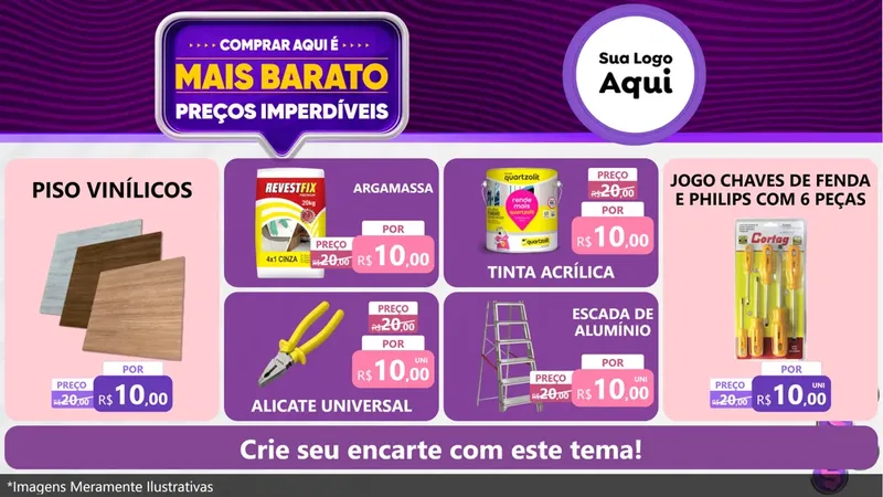 Modelo de TV para TV Horizontal com o tema Mais Barato para Material para Construção