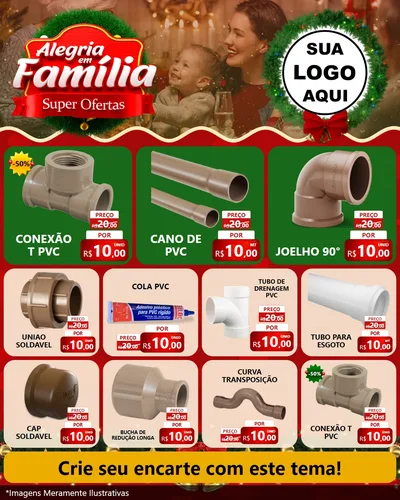 Modelo de Rede Social para Feed Instagram com o tema Alegria Em Família - Super Ofertas para Tubos e conexões