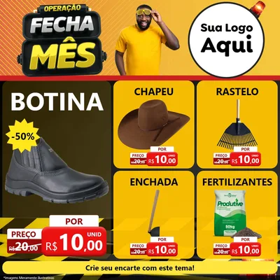 Modelo de Rede Social para Feed Facebook com o tema Operação Fecha Mês para Agropecuária