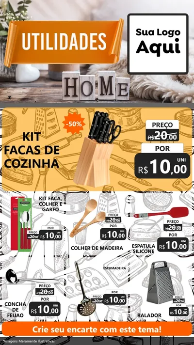Modelo de Rede Social para Stories com o tema Utilidades para Utilidades Domésticas