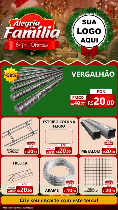 Modelo de Rede Social para Stories com o tema Alegria Em Família - Super Ofertas para Ferragens