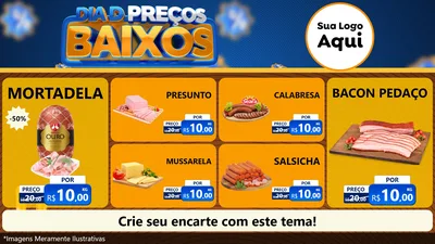 Modelo de TV para TV Horizontal com o tema Dia D Preço Baixo para Frios e Laticínios