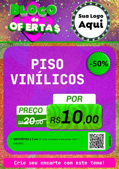 Modelo de Cartaz para Cartaz A4 Vertical com o tema Bloco de Ofertas para Material para Construção
