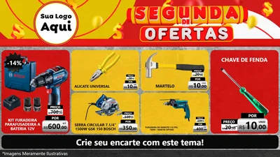 Modelo de TV para TV Horizontal com o tema Segunda de Ofertas para Maquinas e Ferramentas