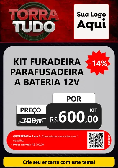 Modelo de Cartaz para Cartaz A4 Vertical com o tema Torra Tudo para Maquinas e Ferramentas