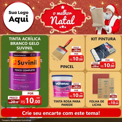 Modelo de Rede Social para Feed Facebook com o tema O Melhor Natal para Tintas e Ferramentas