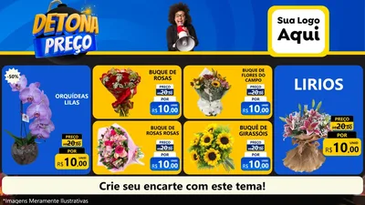 Modelo de TV para TV Horizontal com o tema Detona Preços para Floricultura e jardim