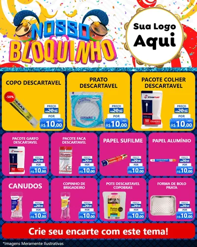 Modelo de Rede Social para Feed Instagram com o tema Nosso Bloquinho para Embalagens