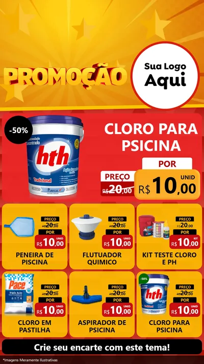 Modelo de Rede Social para Stories com o tema Promoção para Produtos para Piscina