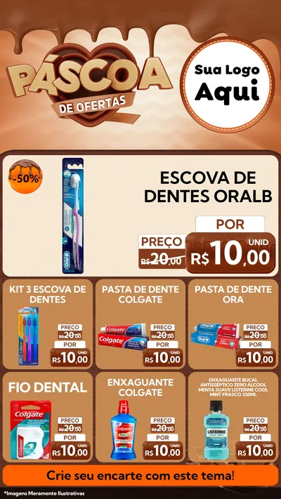 Modelo de Rede Social para Stories com o tema Páscoa de Ofertas para Higiene Pessoal