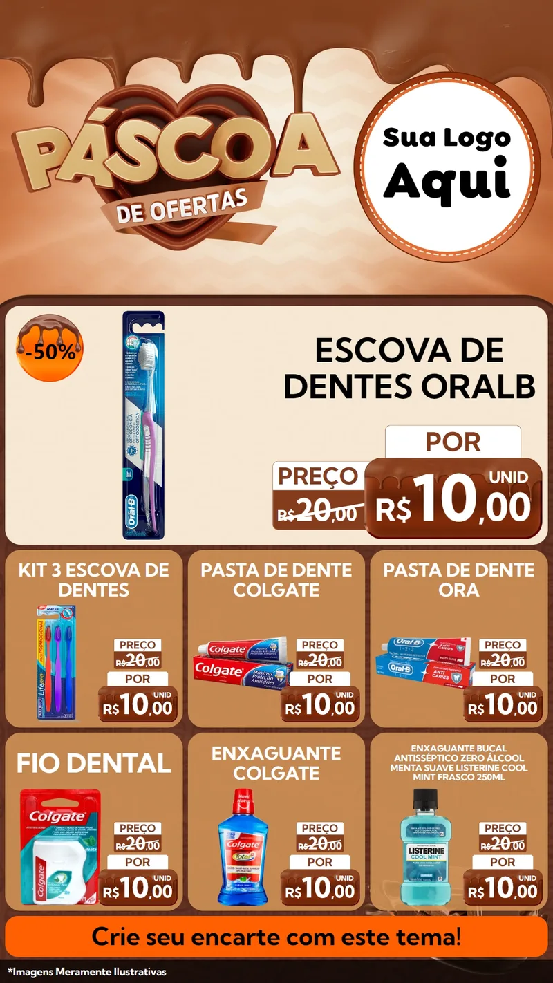 Modelo de Rede Social para Stories com o tema Páscoa de Ofertas para Higiene Pessoal