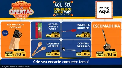 Modelo de TV para TV Horizontal com o tema Sábado de Ofertas Imperdíveis para Utilidades Domésticas