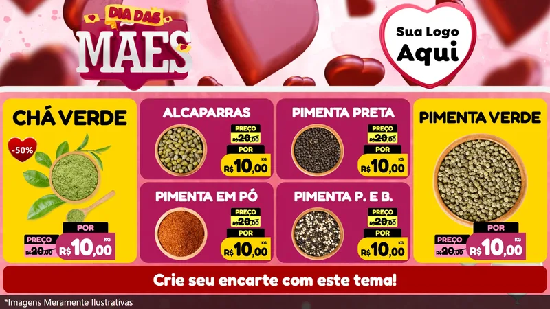 Modelo de TV para TV Horizontal com o tema Dia Das Mães para Produtos Naturais