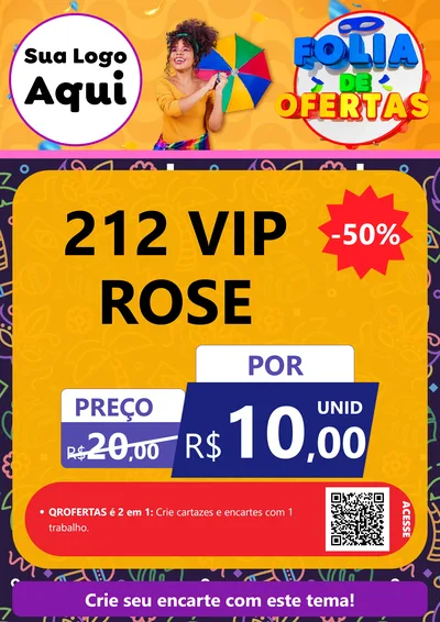 Modelo de Cartaz para Cartaz A4 Vertical com o tema Folia de Ofertas para Perfumes