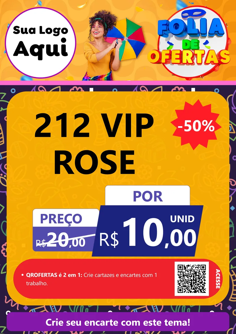 Modelo de Cartaz para Cartaz A4 Vertical com o tema Folia de Ofertas para Perfumes