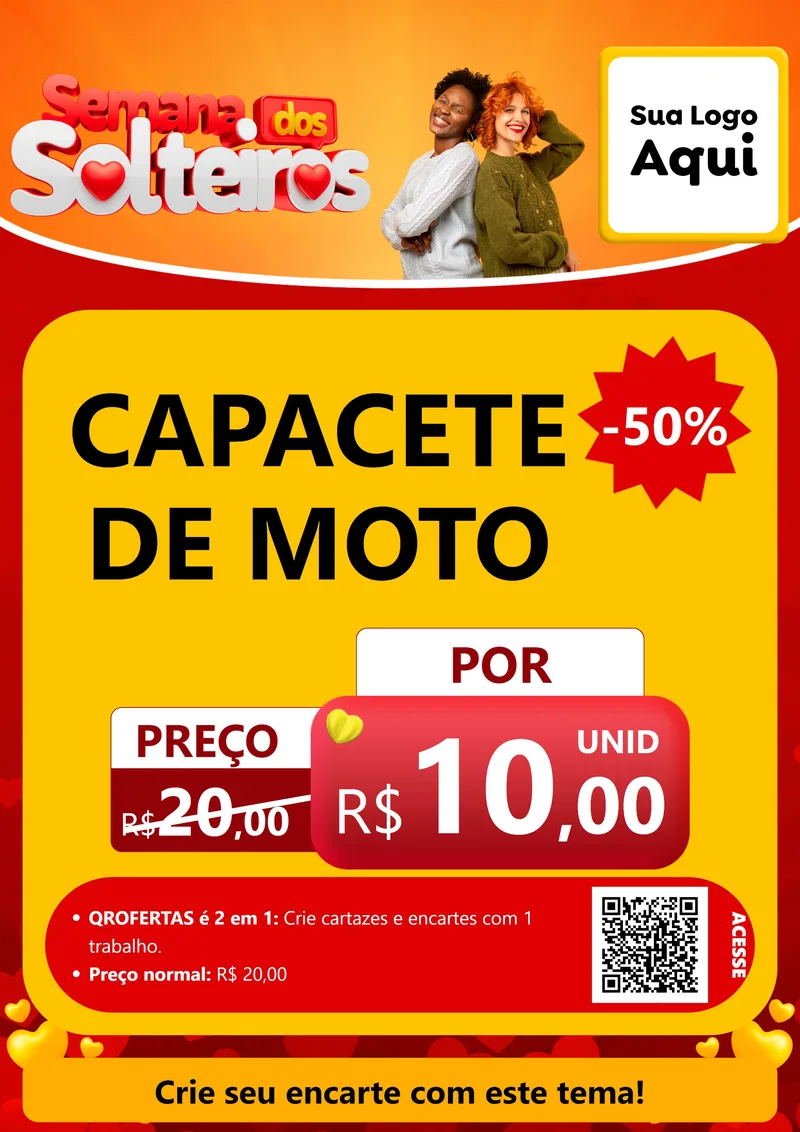 Modelo de Cartaz para Cartaz A4 Vertical com o tema Semana dos Solteiros para Moto peças
