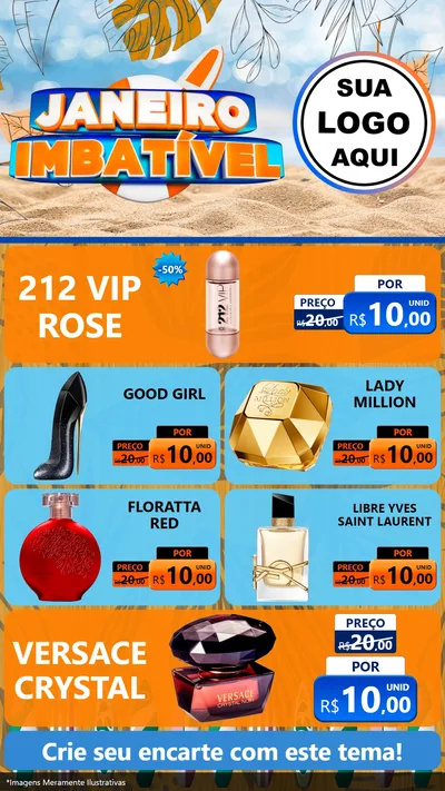 Modelo de TV para TV Vertical com o tema Janeiro Imbatível para Perfumes