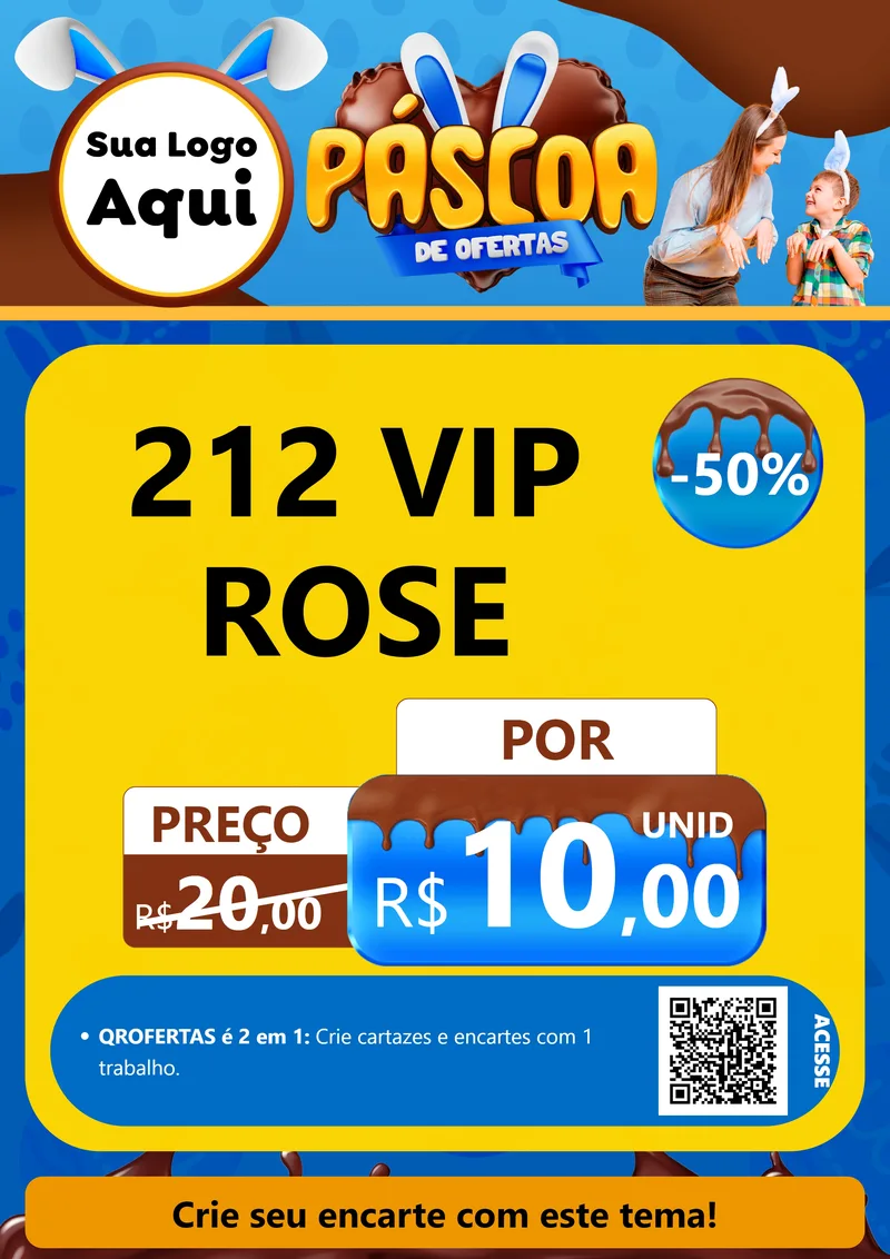 Modelo de Cartaz para Cartaz A4 Vertical com o tema Páscoa de Ofertas para Perfumes