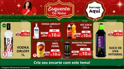 Modelo de TV para TV Horizontal com o tema Esquenta de Natal para Distribuidora de bebidas