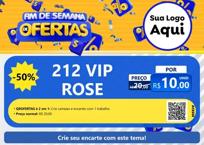 Modelo de Cartaz para Cartaz A4 Horizontal com o tema Fim de Semana de Ofertas para Perfumes