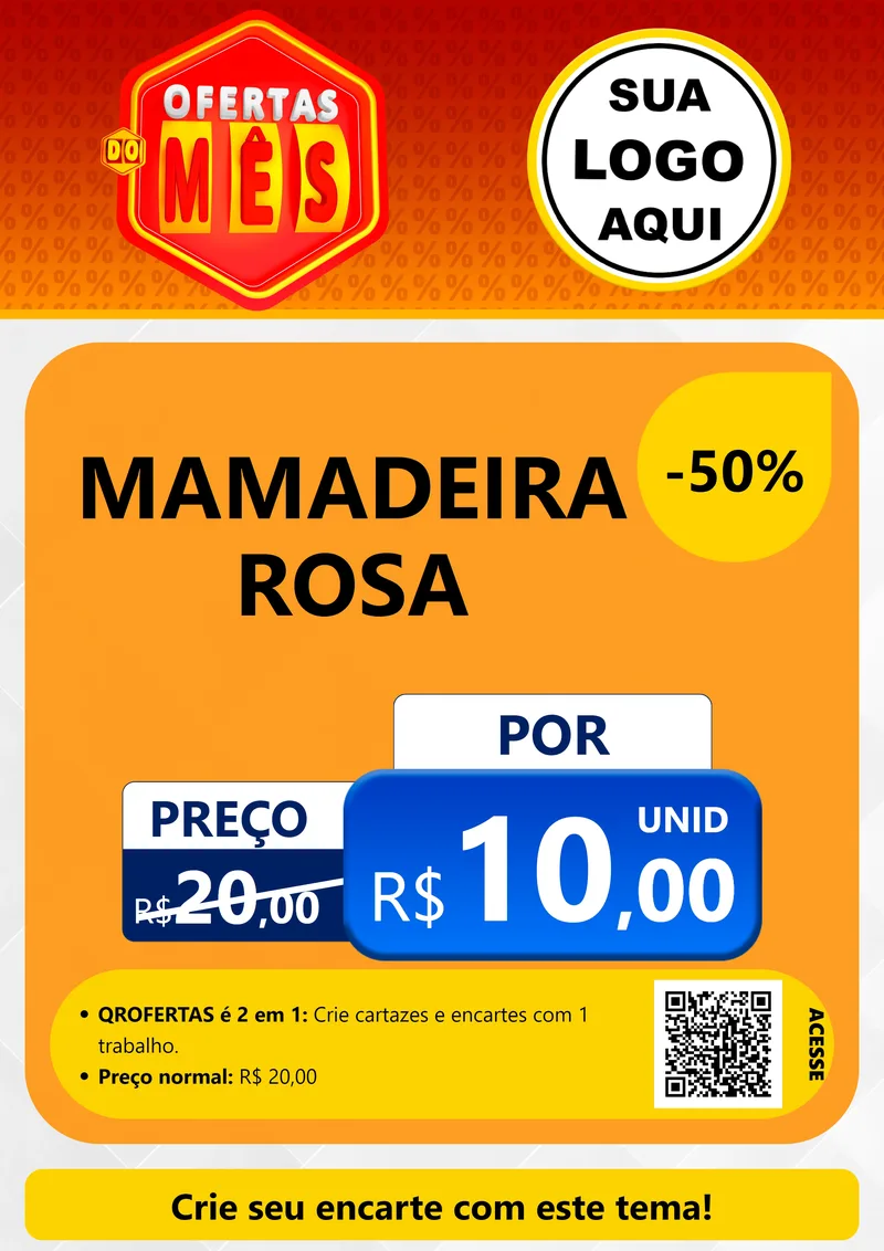 Modelo de Cartaz para Cartaz A4 Vertical com o tema Ofertas do Mês para Bebês