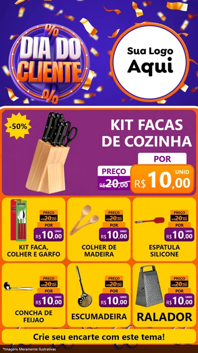 Modelo de Rede Social para Stories com o tema Dia do Cliente para Utilidades Domésticas