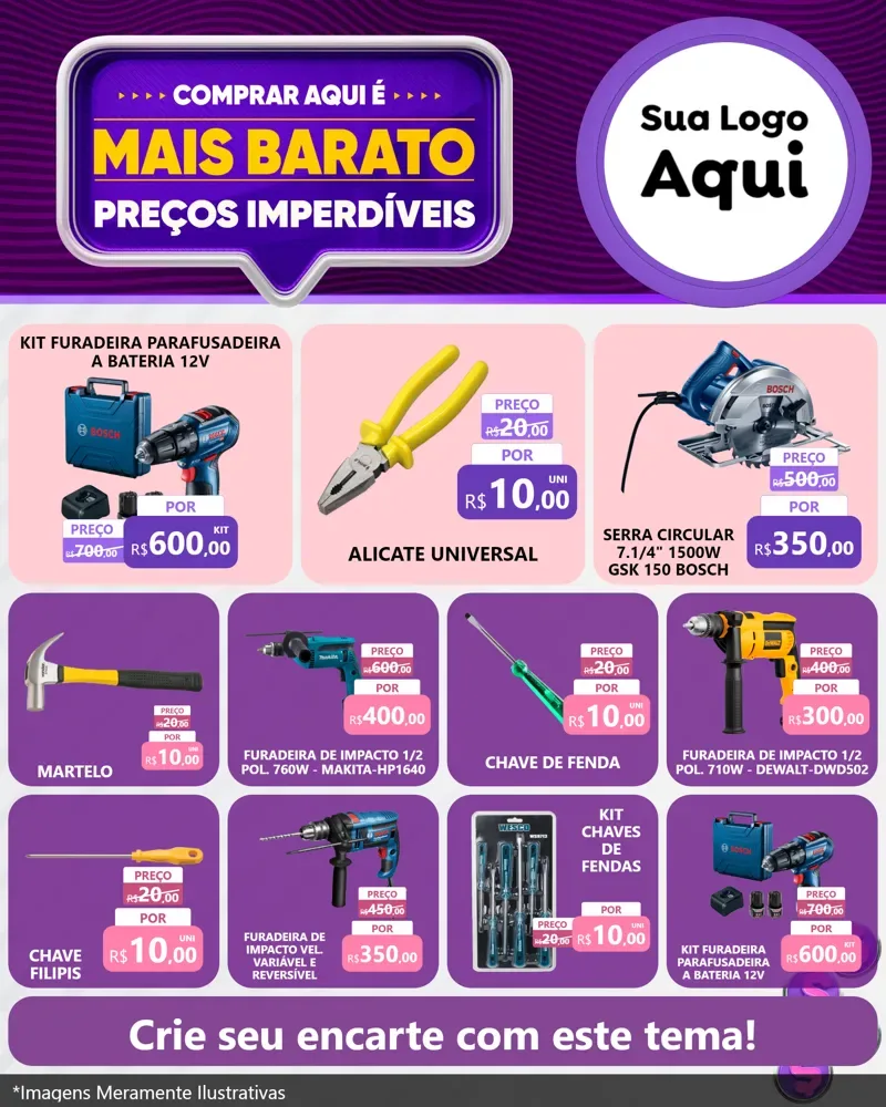 Modelo de Rede Social para Feed Instagram com o tema Mais Barato para Maquinas e Ferramentas