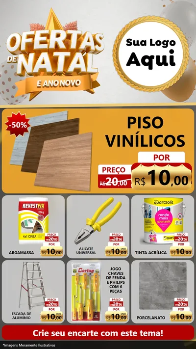 Modelo de Rede Social para Stories com o tema Ofertas De Natal E Ano Novo para Material para Construção