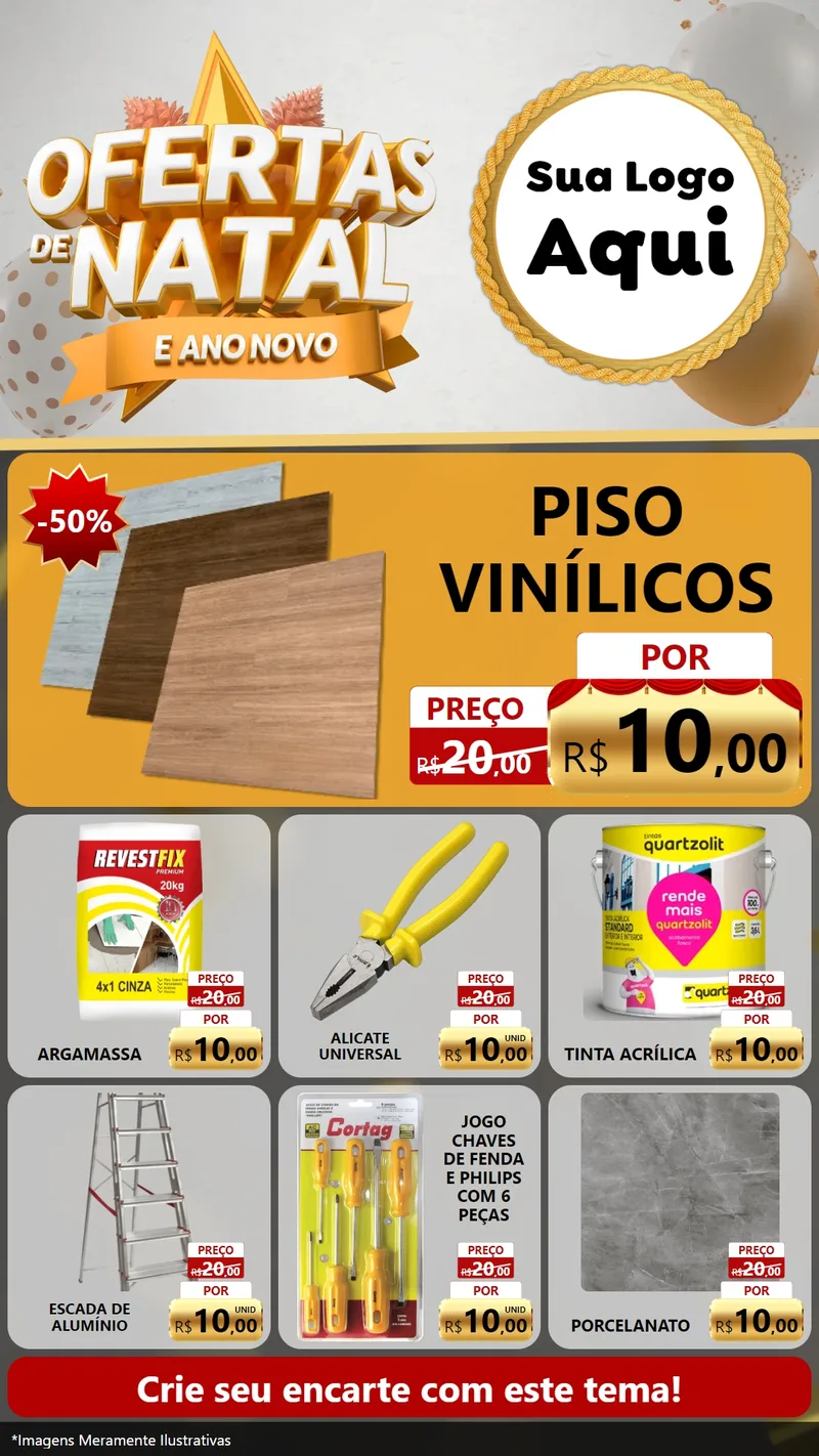 Modelo de Rede Social para Stories com o tema Ofertas De Natal E Ano Novo para Material para Construção