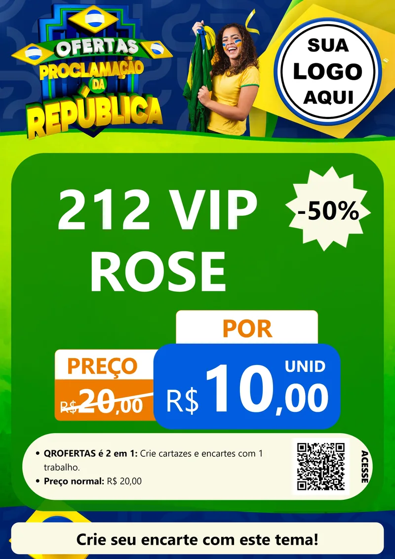 Modelo de Cartaz para Cartaz A4 Vertical com o tema Ofertas Proclamação da República para Perfumes