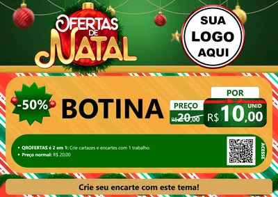 Modelo de Cartaz para Cartaz A4 Horizontal com o tema Ofertas de Natal para Agropecuária