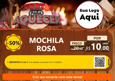 Modelo de Cartaz para Cartaz A4 Horizontal com o tema Ofertas Para Aquecer para Papelaria