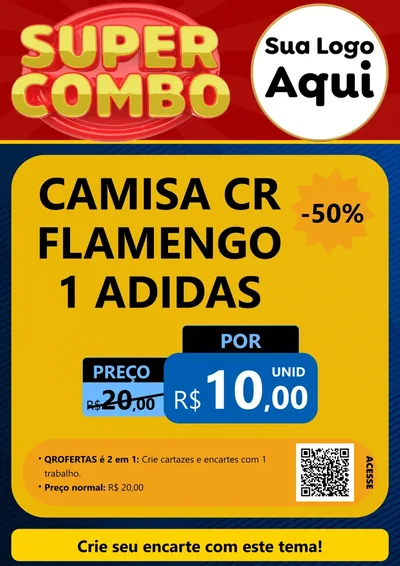 Modelo de Cartaz para Cartaz A4 Vertical com o tema Super Combo para Roupas e acessórios