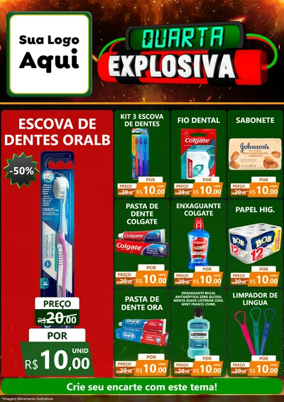 Modelo de Encarte para Encarte A4 Vertical com o tema Quarta Explosiva para Higiene Pessoal
